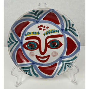 DeSimone Pasta Bowl Art Pottery Ceramic MCM Italian Handpainted 8.5 Inch Face 1